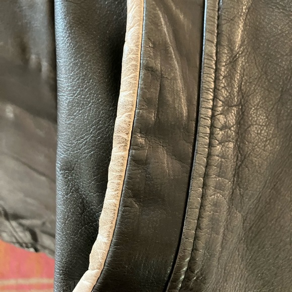 Mens Guccini Genuine Leather Bomber Jacket Size L - Picture 5 of 5